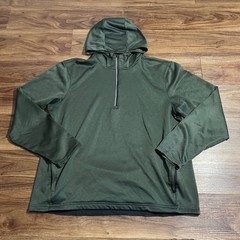 Old Navy Active Go Dry 1/4 Zip Hoodie Pullover Logo Green Sweater Men’s Size XL