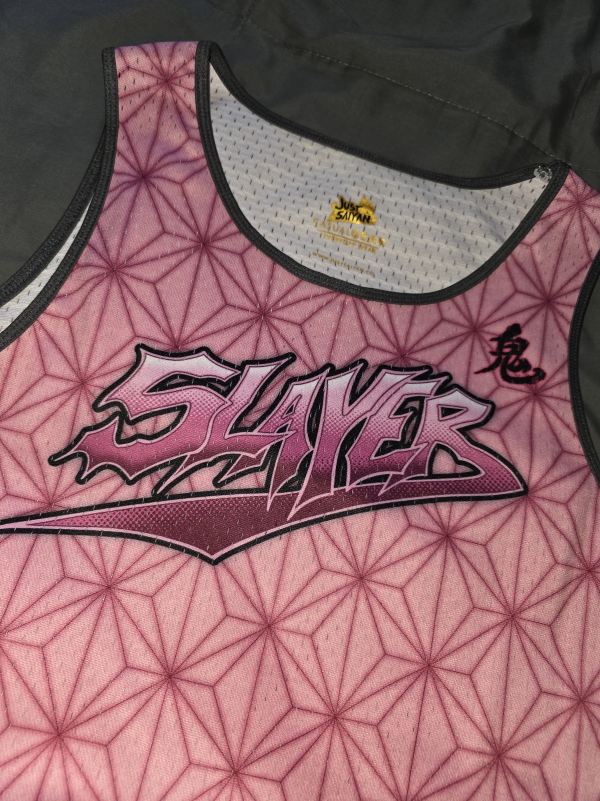 Just Saiyan Demon Slayer Nezuko Basketball Jersey mens anime rare gallery