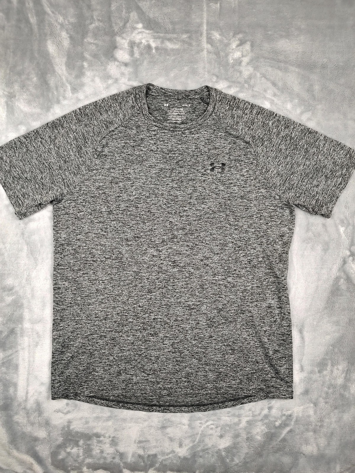 Under Armour Tech Tee Shirt Mens Large Gray HeatGear Loose Fit Training Athletic gallery