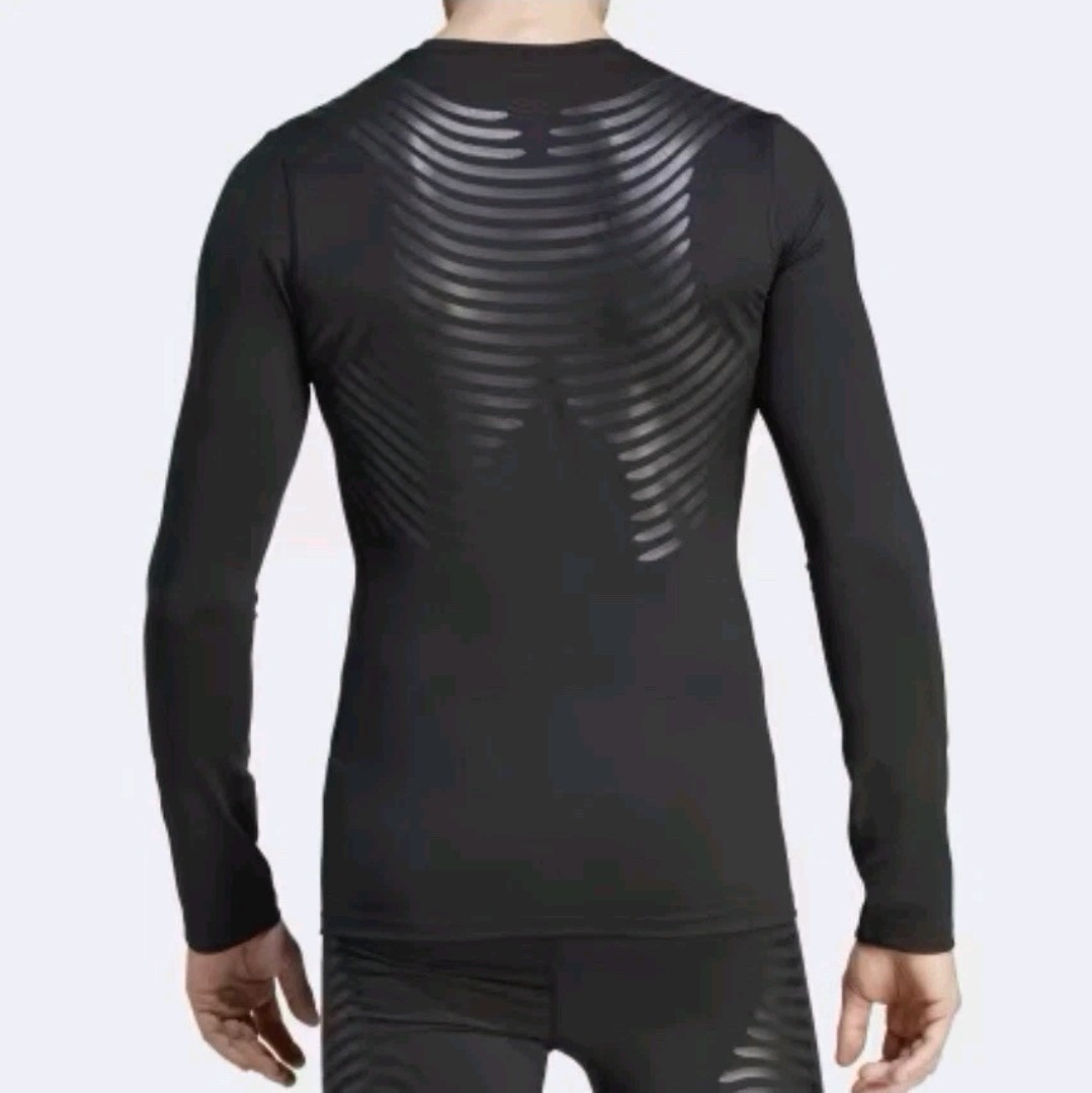 $120 Adidas Men’s Techfit Control x Rheon L/S Active Tee Black Sz 2XL HS9814 NWT gallery