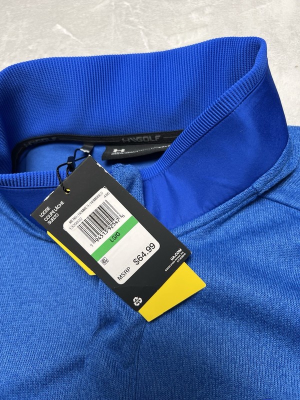 NEW Under Armour Storm Golf Sweater Snap Button Mock Neck 1/4 Pullover sz L gallery