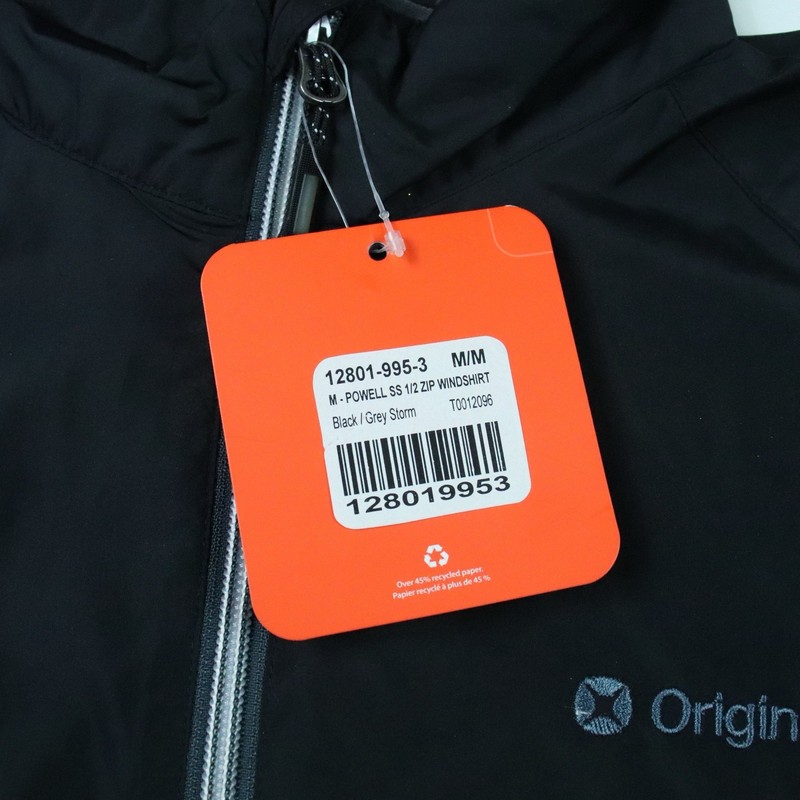 New Elevate Sport Mens Medium 1/2 Zip Windshirt Black Logo Windbreaker Jacket gallery