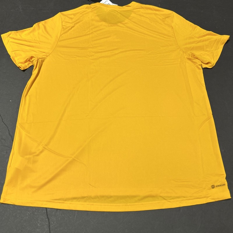 Adidas Men’s Short Sleeve Pregame Tee Shirt College Gold HT3965 Size 2XL NWT gallery