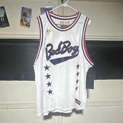 BAD BOY Collection BIGGIE 72 Jersey Tank 3XL White Red Blue Embroidered