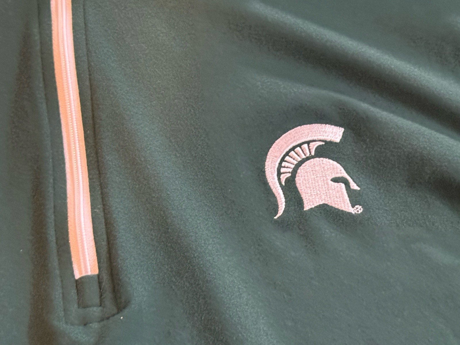 Rhoback Michigan State Spartans Performance Quarter Zip Mens L MINT CONDITION gallery
