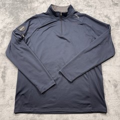 UNRL Elite 1/4 Zip Pullover Large Blue Long Sleeve Athletic V36 Vineyard 36 Wine