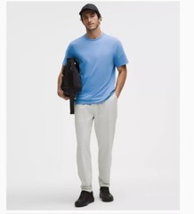100% AUTHENTIC NWT LULULEMON ORGANIC COTTON CLASSIC FIT T SHIRT MEN M STARCH BLU