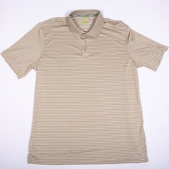Nordic Track Mens Polo Shirt XL Athletic Fit NT DRI Short Sleeve Brown/White