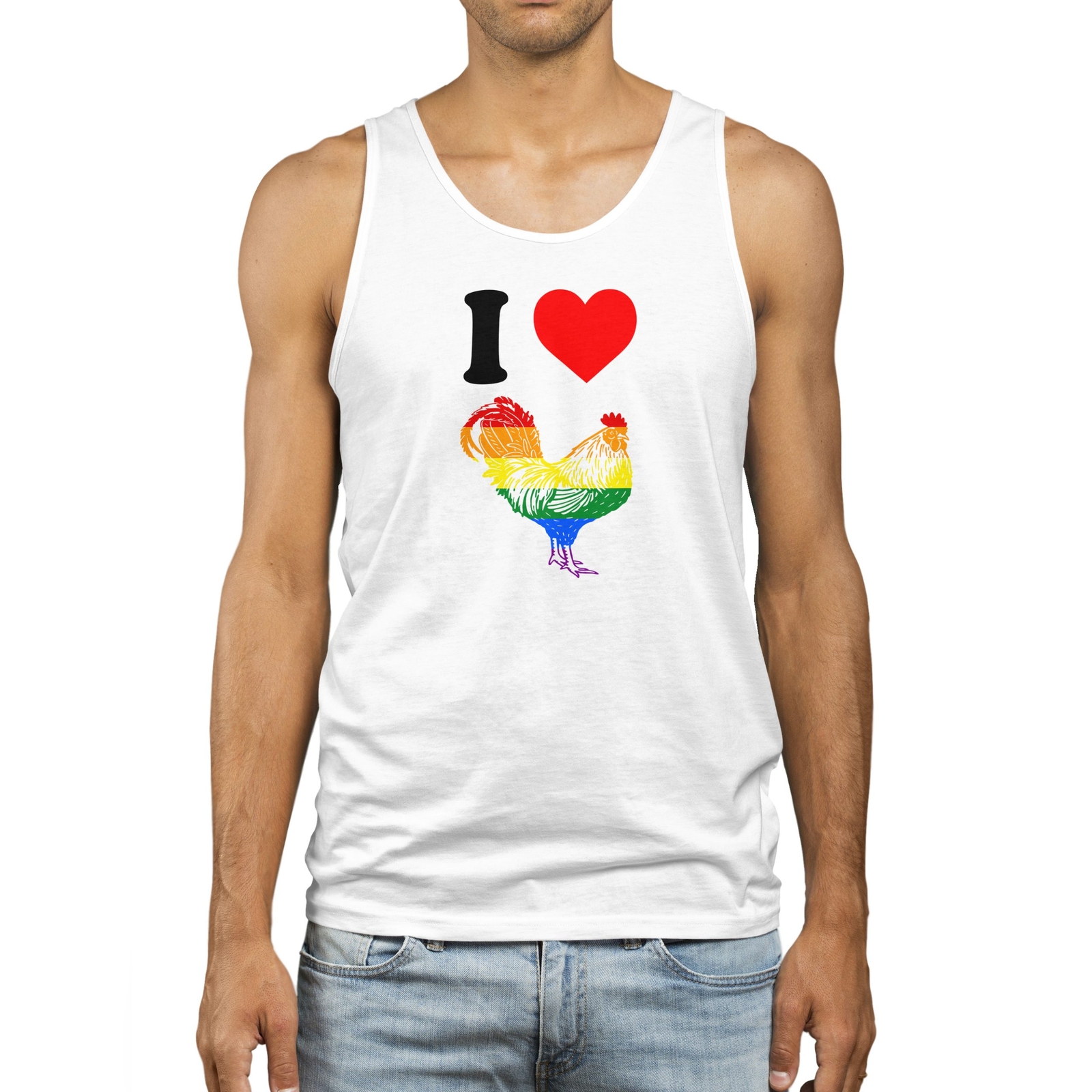 Funny Gay Pride Cockerel Vest Men LGBTQ Him flag celebrate lesbian gay bisexu... gallery