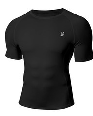 Roadbox Compression Shirt Men Short Sleeve, Cool Dry Base Layer Athletic Unde…