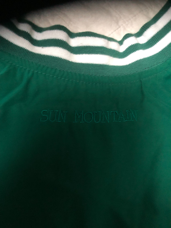 NWT Vintage Sun Mountain Performance Womens M Golf Windshirt Jacket Green White gallery