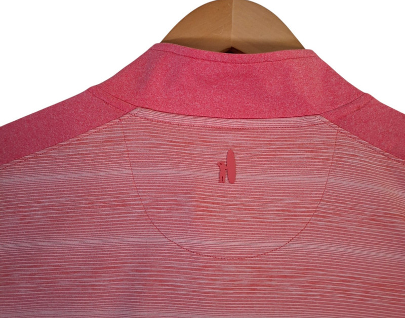 NWT Johnnie-O Bert 1/4 Zip Pullover Men's XL Pink Performance Golf MSRP $128 gallery
