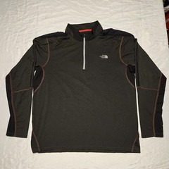 The North Face Flash Dry XD 1/4 Zip Pullover Mens XL Gray Long Sleeve Active
