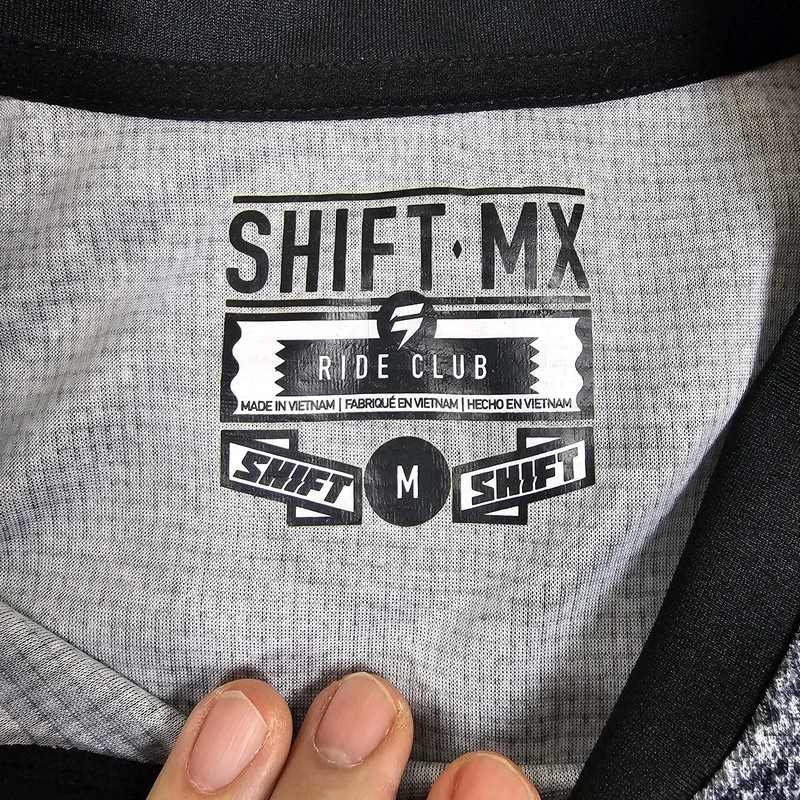Shift MX Shirt Mens M Gray Ride Club Long Sleeve V-Neck Polyester Jersey gallery