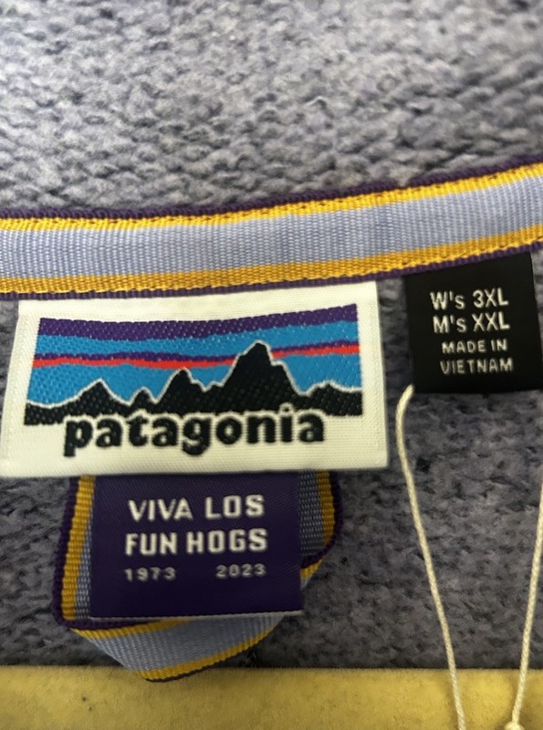 Patagonia Men's XXL Natural Synchilla Snap-T Wool Fleece Pullover Marsupial Logo gallery