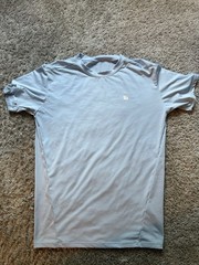 YoungLa Men’s Compression Fitted Tee T-Shirt Blue Large 423 Zephyr
