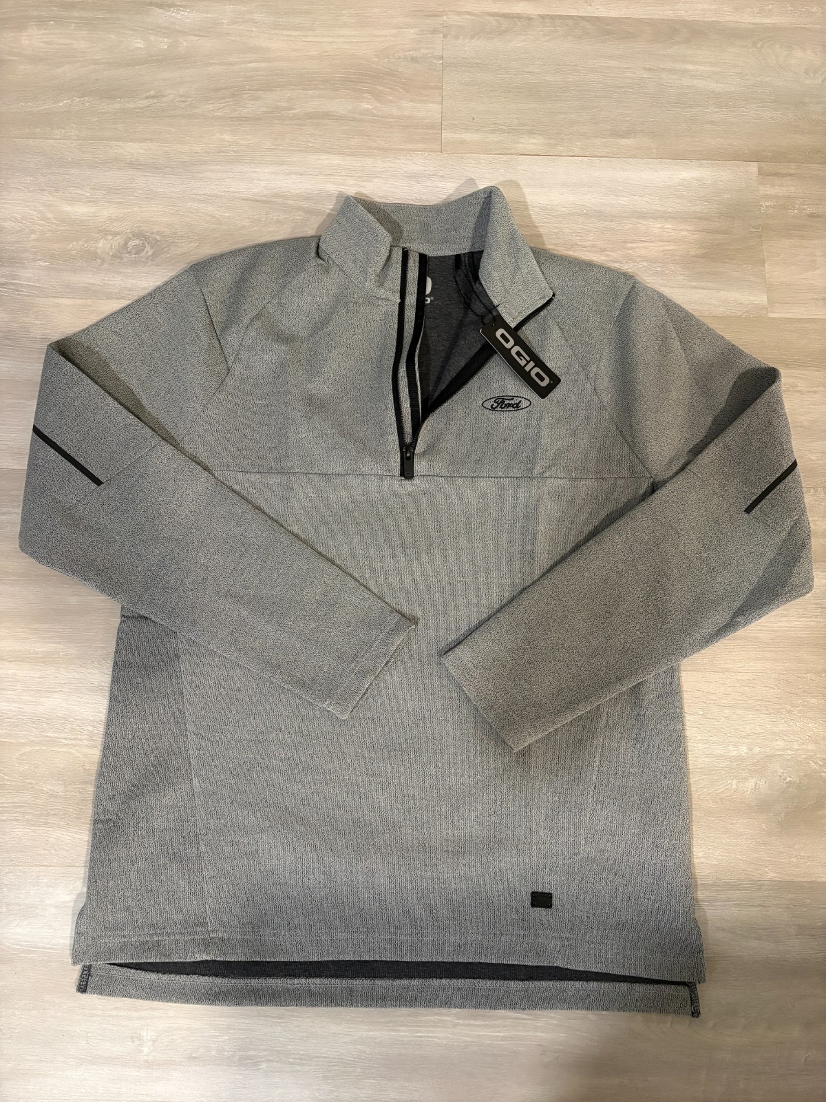 NEW OGIO Transition 1/4 Zip Pullover Gray Ford Logo Men's XLarge NWT Performance gallery