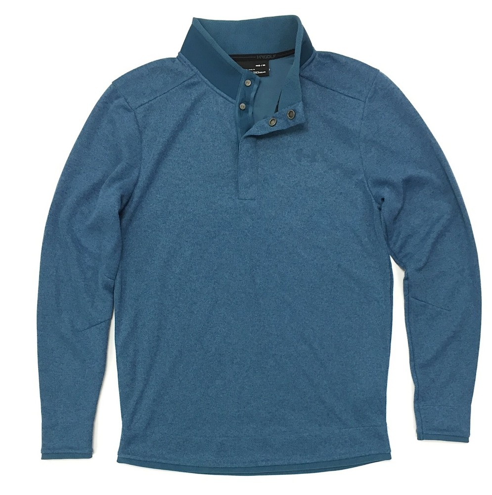 Under Armour UA Storm Golf Fleece Snap Button Mock Neck 1/4 Pullover (Size M)