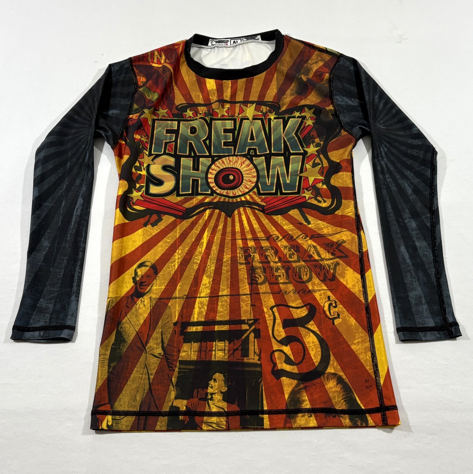 Takedown Sportswear Rare Freak Show Graphic Jiu Jitsu Rashguard Tee Adult Sz L gallery