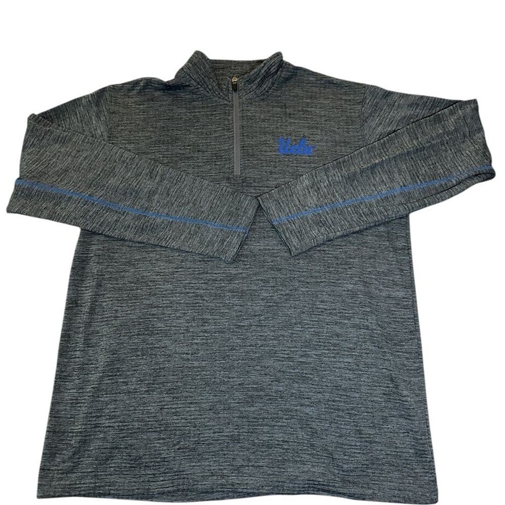 Men’s UCLA Rivalry Threads 1/4 Zip Waffle Knit Size Large Color Grey
