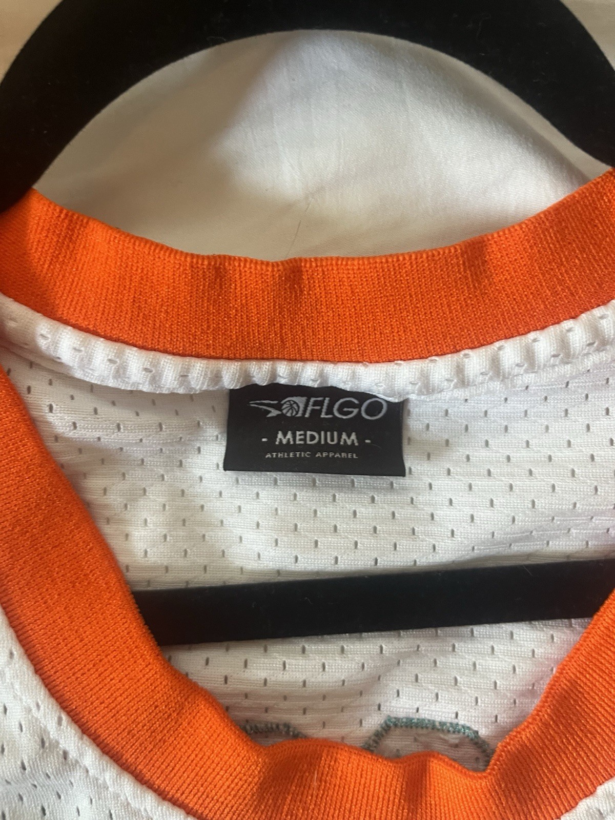 FLGO Flint Tropics #33 MOON Men's M Mesh Polyester Tank Jersey White Orange gallery