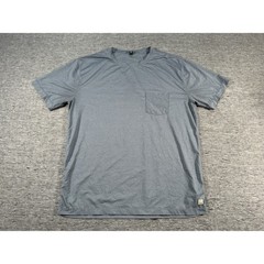 Vuori Tradewind Performance Shirt Mens Extra Large Blue Shot Sleeve Stretch V109