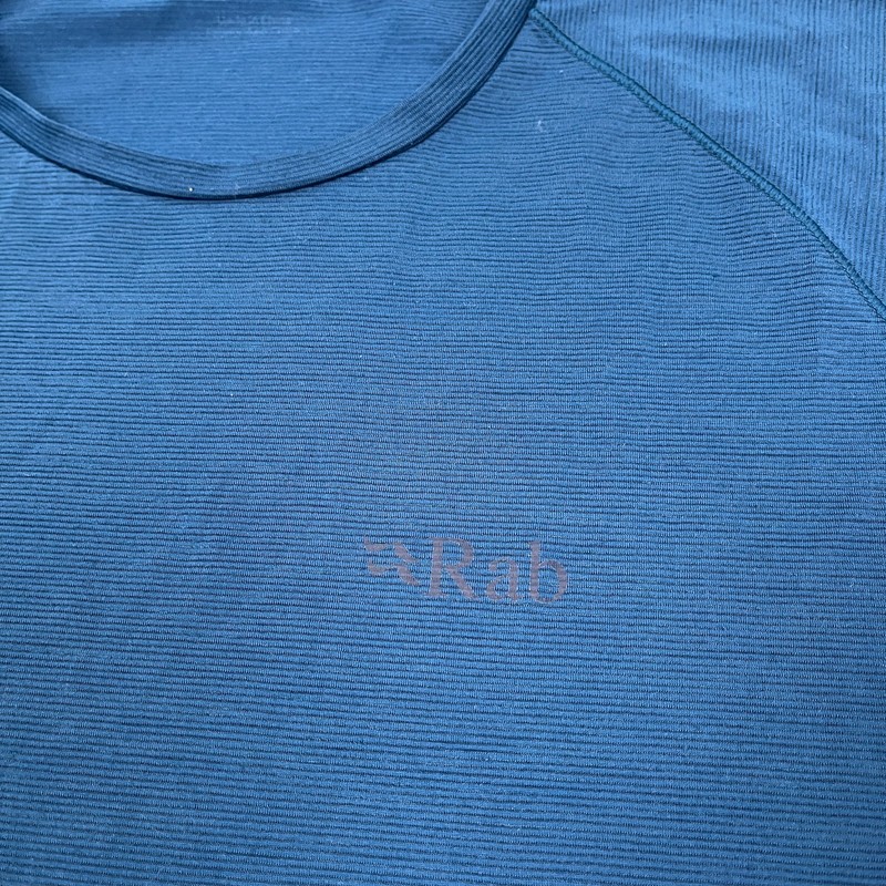 Rab Forge SS Tee Shirt Men L Blue Merino Wool Base Layer Hiking Running Gorpcore gallery