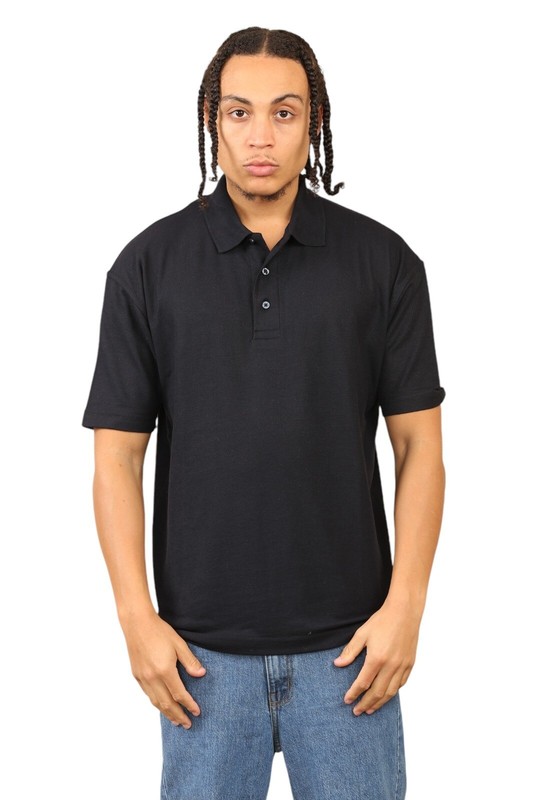 3 Pack Mens polo shirt 50/50 Polo Shirts Plain Unisex Men Tee T Shirt cotton gallery