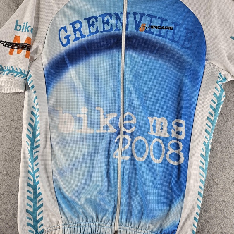 Hincapie Sportswear Cycling Jersey Shirt Mens Medium Blue Greenville Bike MS gallery