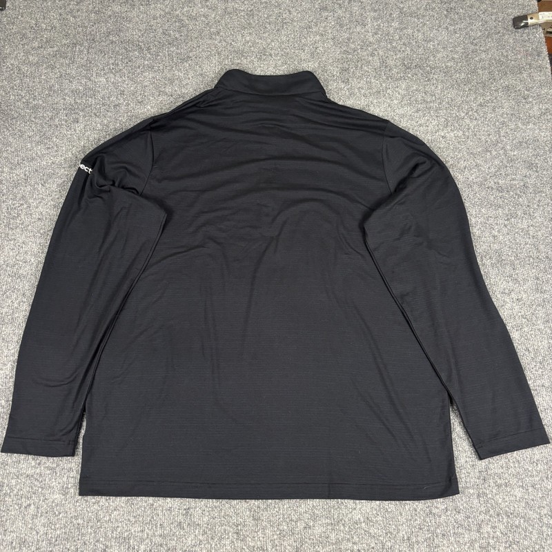 Travis Mathew NWT Crestview 1/4 Zip Pullover Mens 2XL Black Company Logo gallery
