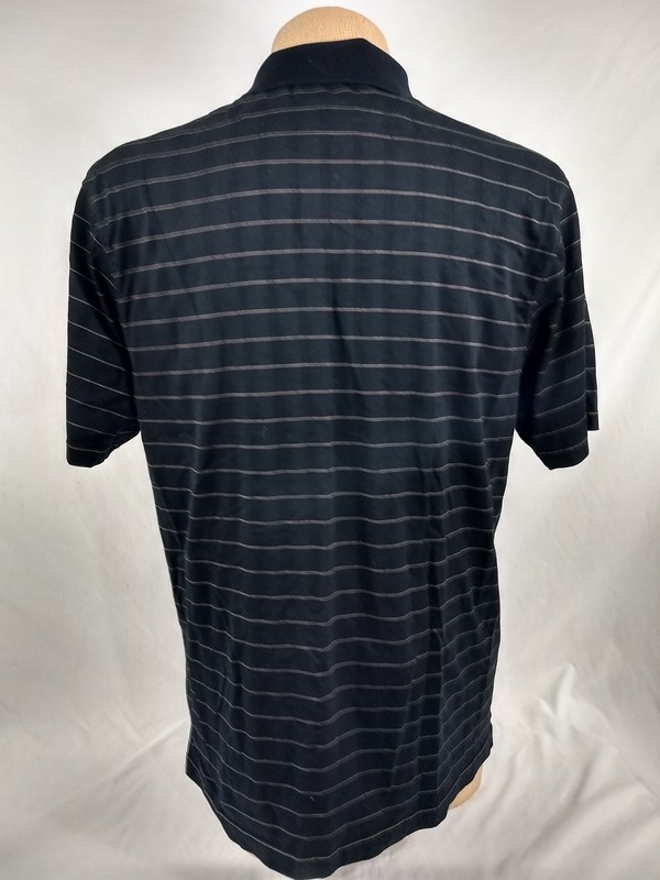 JoS A BANK Ledbetter Golf POLO SHIRT SS Mens XL Athletic Black Bronze Striped gallery