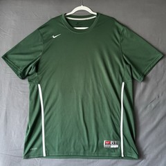 Nike Dri Fit Team Shirt Mens 2XL Green Athletic Training Jersey Top Performance
