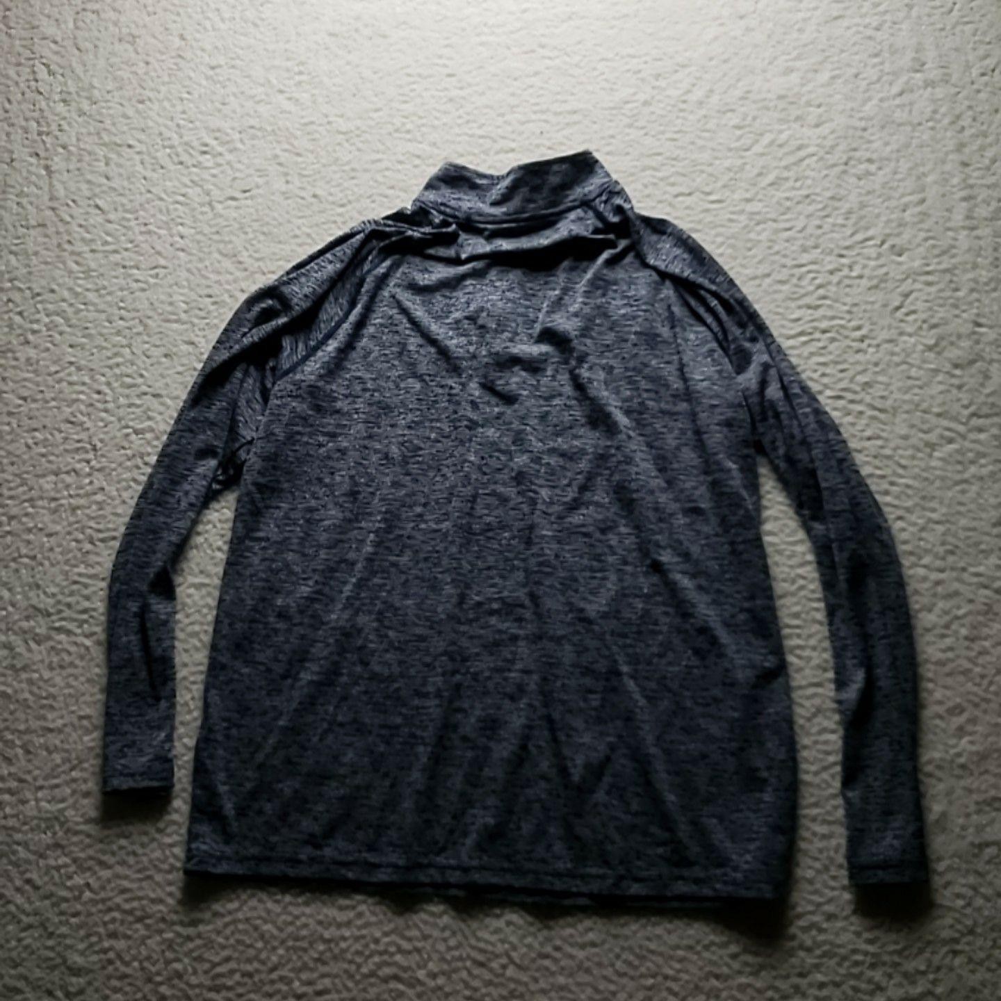 Under Armour Pullover Mens Large Blue HeatGear 1/4 Zip Long Sleeve Athletic Top gallery