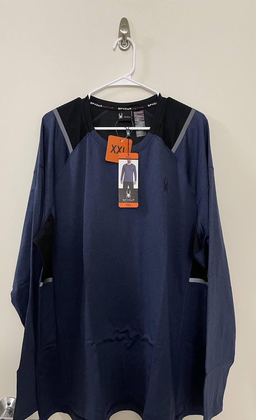 Spyder Active Men’s Long Sleeve Shirt Moisture Wicking Brushed lining NEW - XXL gallery