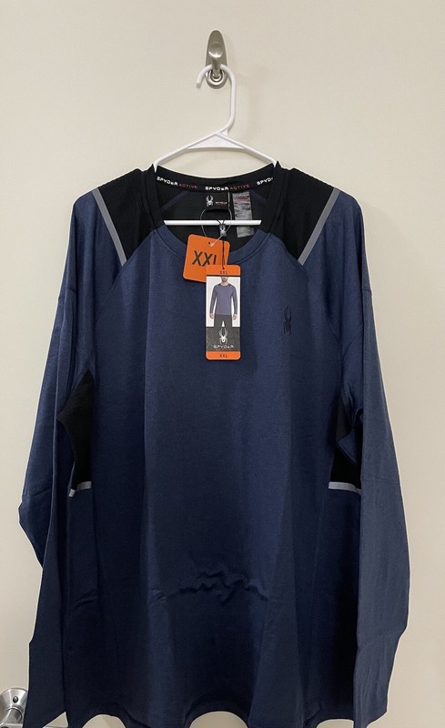 Spyder Active Men’s Long Sleeve Shirt Moisture Wicking Brushed lining NEW - XXL gallery