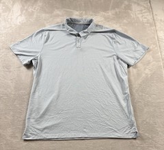 Nike Mens Golf Polo Short Sleeve 1/4 Button Shirt Dri Fit Size XL Light Blue