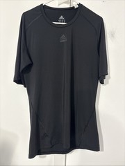 Adidas Men Game-day Shirts Running Blk T-Shirt Tee Casual GYM Top Jersey Xlarge