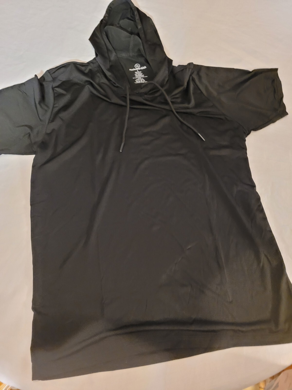 Mens Workout Shirt With Hood Size Large gallery