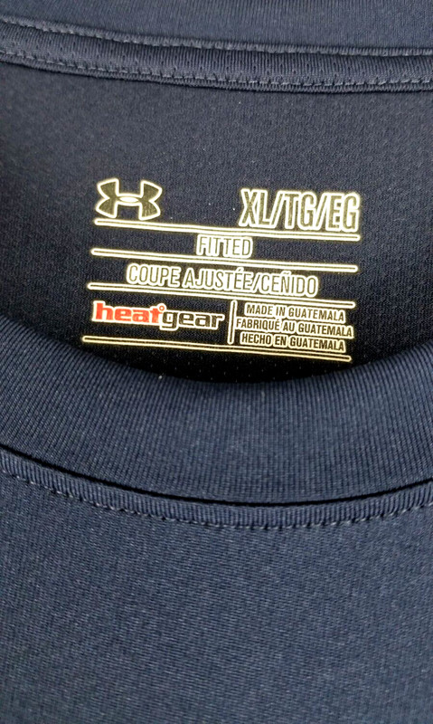 UNDER ARMOUR Men's Sz XL FITTED Navy Blue Long Sleeve Gym Training gallery