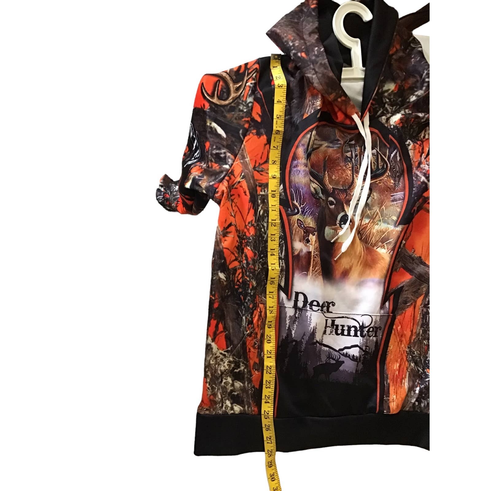 Tagless Deer Hunter Graphic Camo Hooded Nylon Sweatshirt Size XXL? gallery
