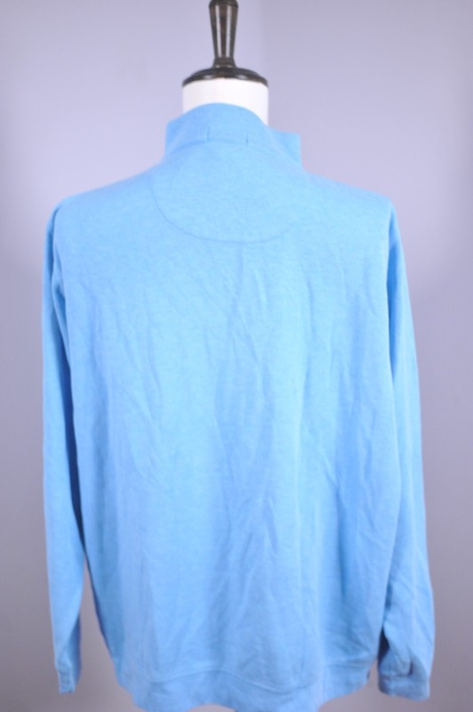 Peter Millar Crown Comfort Interlock 1/4 Zip CC of The Rockies Blue Men's XXL gallery