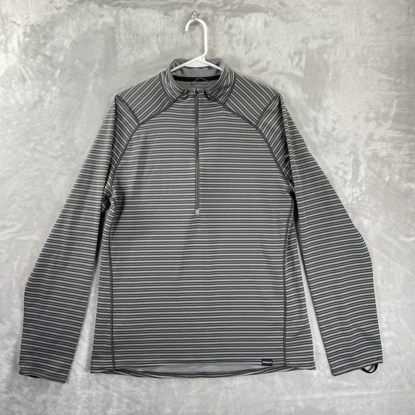 Patagonia Shirt men's Large 1/4 Zip Capilene 3 Midweight Baselayer Polartec Gray gallery