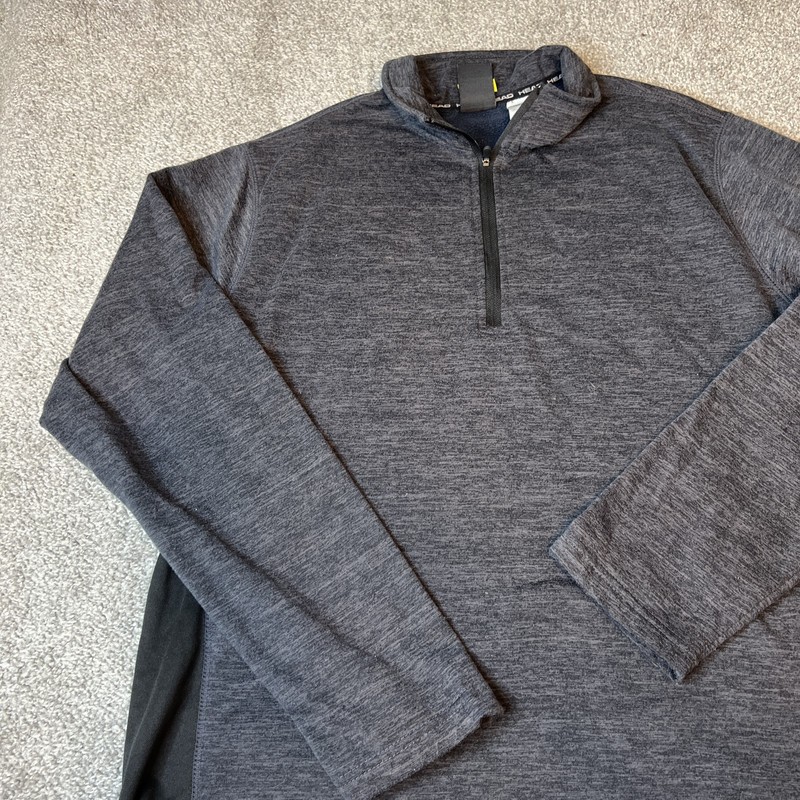 HEAD Pullover Sweater Mens Large Quarter Zip Athletic Performance Fleece hunt gallery
