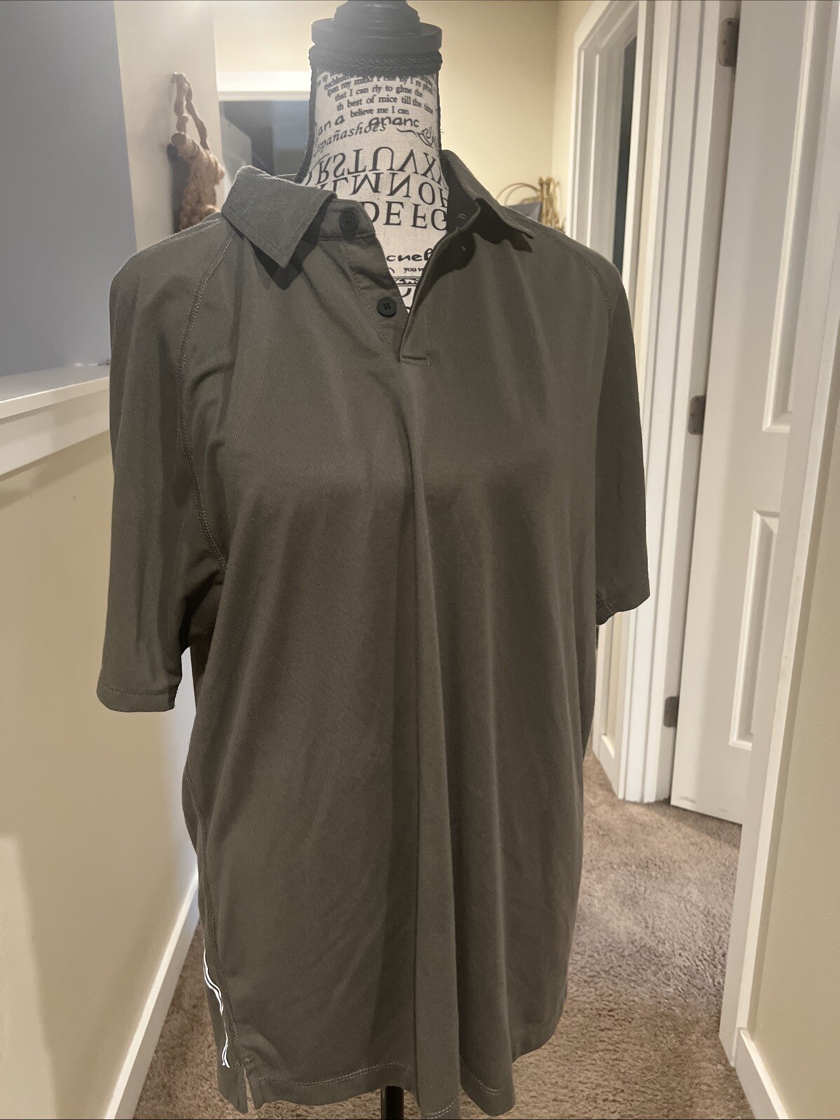 Kenneth Cole Mens Shirt L Active Polo Short Sleeve Olive Green gallery