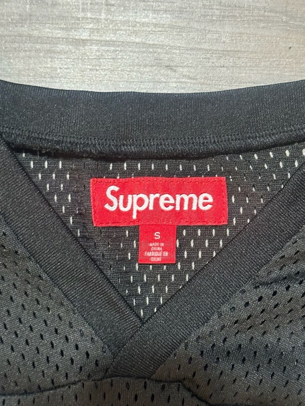 Supreme Spiderweb Football Jersey Black SS24 gallery