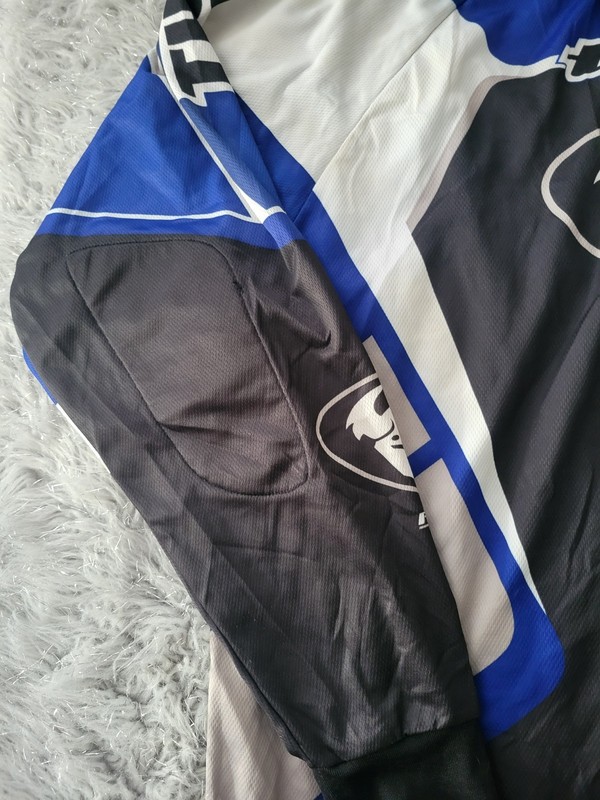 Vintage Thor Motocross Jersey Shirt Mens Large Blue Long Sleeve MX Racing XL gallery