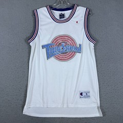 VTG 90s Champion Mens Tune Squad Jersey Tweety Size S White Space Jam Looney