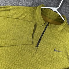 Nike Pullover Mens XXL 2XL Olive Green Dri Fit Quarter Zip Golf Training Top