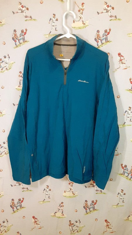 🌄 Eddie Bauer Travex Freedry Mens Medium Blue 1/4 Zip Base Layer Outdoor gallery