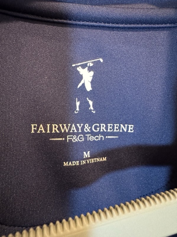 Men's FAIRWAY & GREENE 1/4 Zip Pullover M Blue New Bethpage State Park Gift gallery